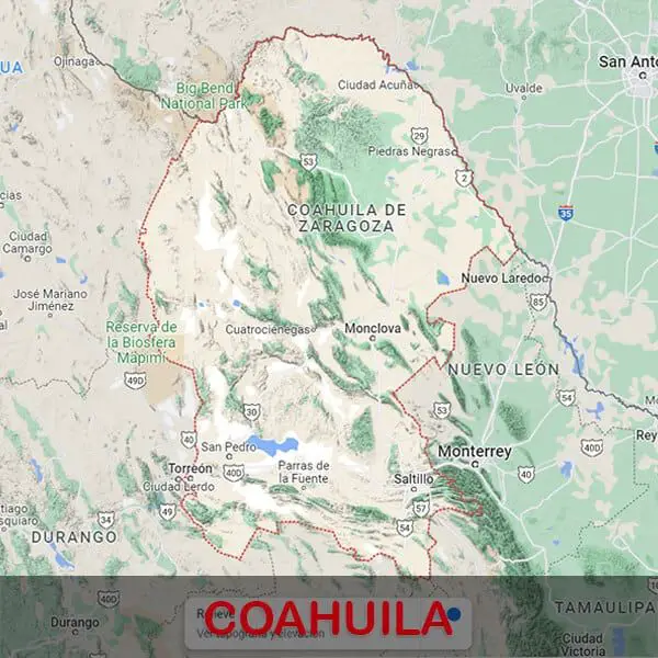 Coahuila Google Maps