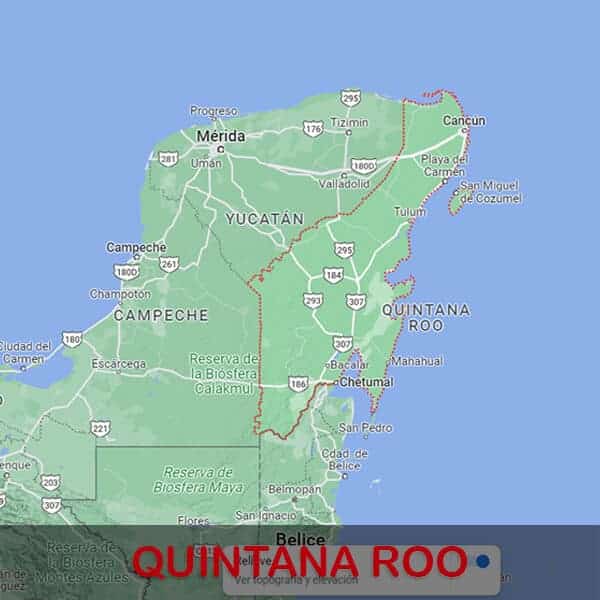 Quintana Roo Google Maps
