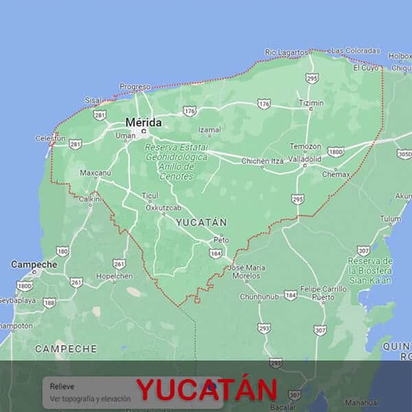 Yucatán Google Maps